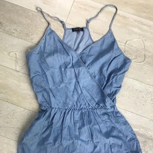 Chambray Romper